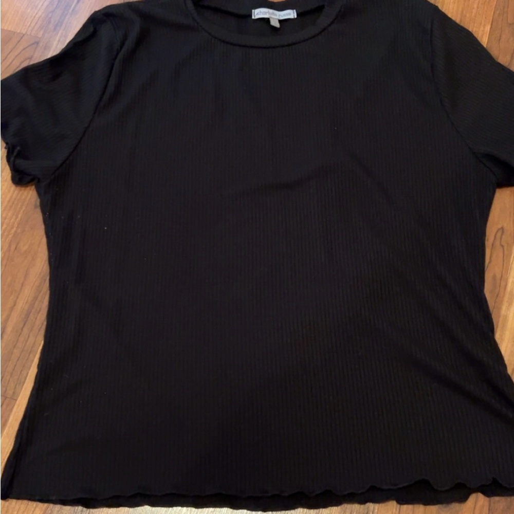 Cropped ribbed baby tees